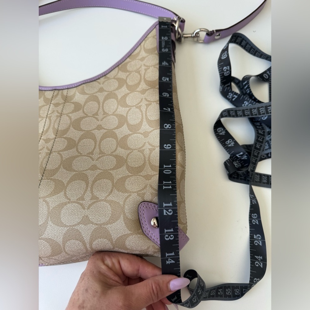 Authentic Coach Chelsea Signature canvas Hobo shoulder Two Way Bag - Picture 16 of 17